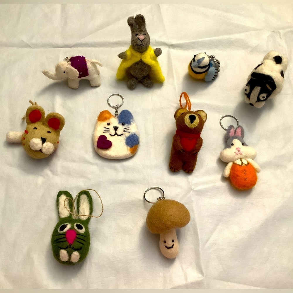 Wool felt ornament,keychain,bag pendant, Christmas tree decoration